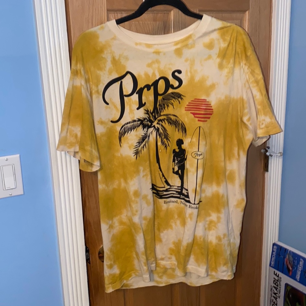 PRPS YELLOW / WHITE TIE DIE T SHIRT